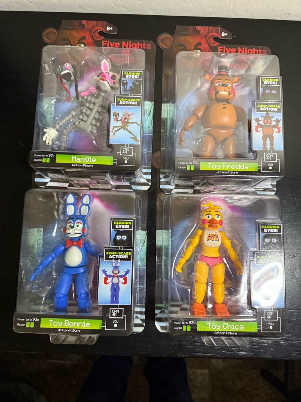 FNAF Complete Set 4 Toy Freddy Bonnie Chica Mangle Figures Sealed Jazwares HTF